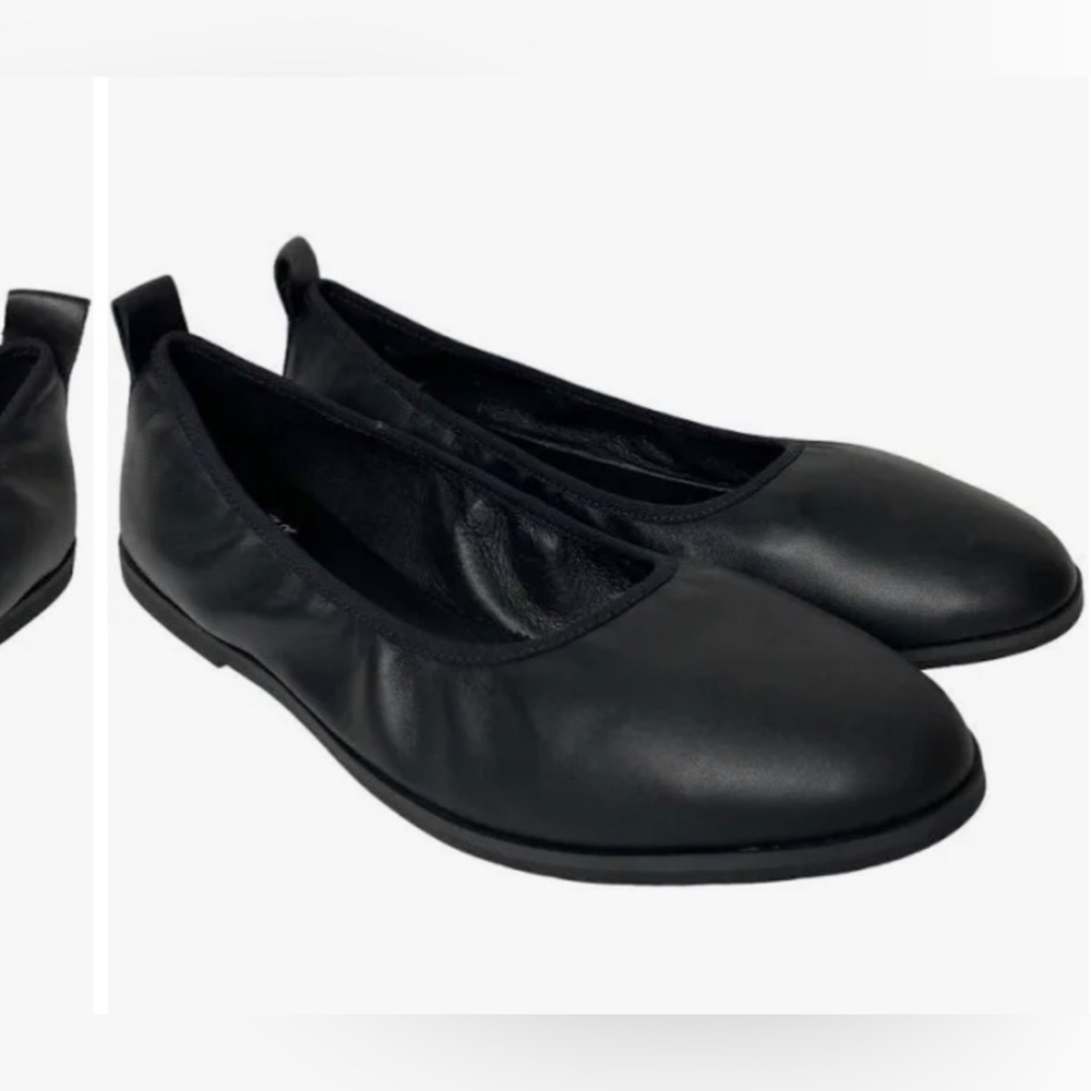 EILEEN FISHER NOTION BALLET FLATS BLACK LEATHER SIZE 6 NEW - Picture 5 of 8